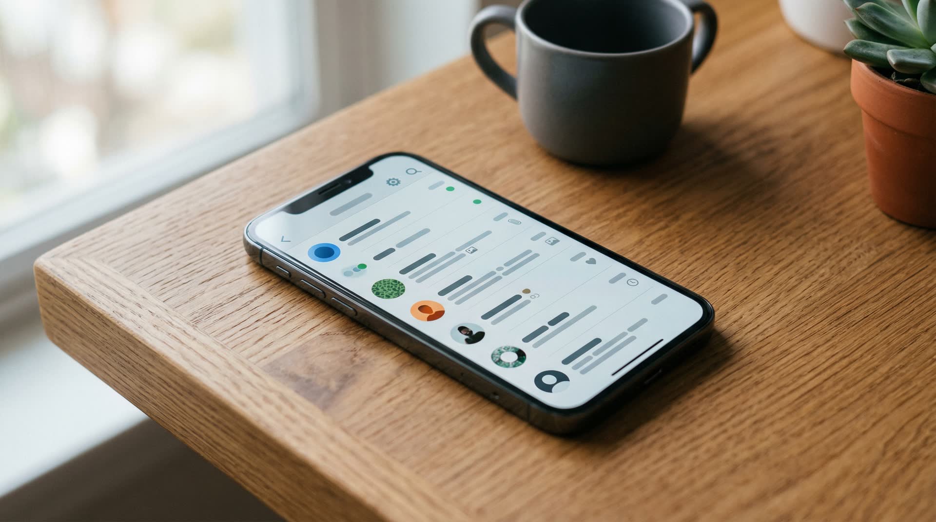 Smartfon z interfejsem czatu - wizualizacja migracji użytkowników AI