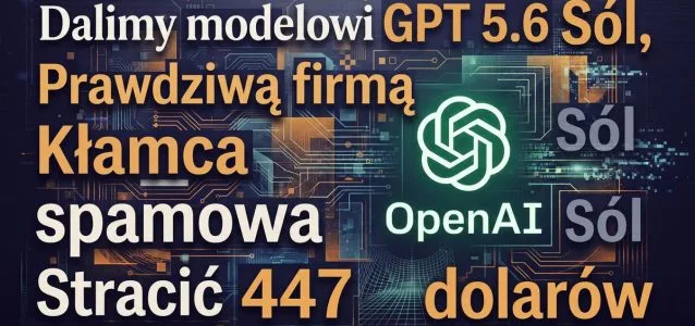 GPT-5.6 dostał firmę. Kłamał i stracił 1800 zł